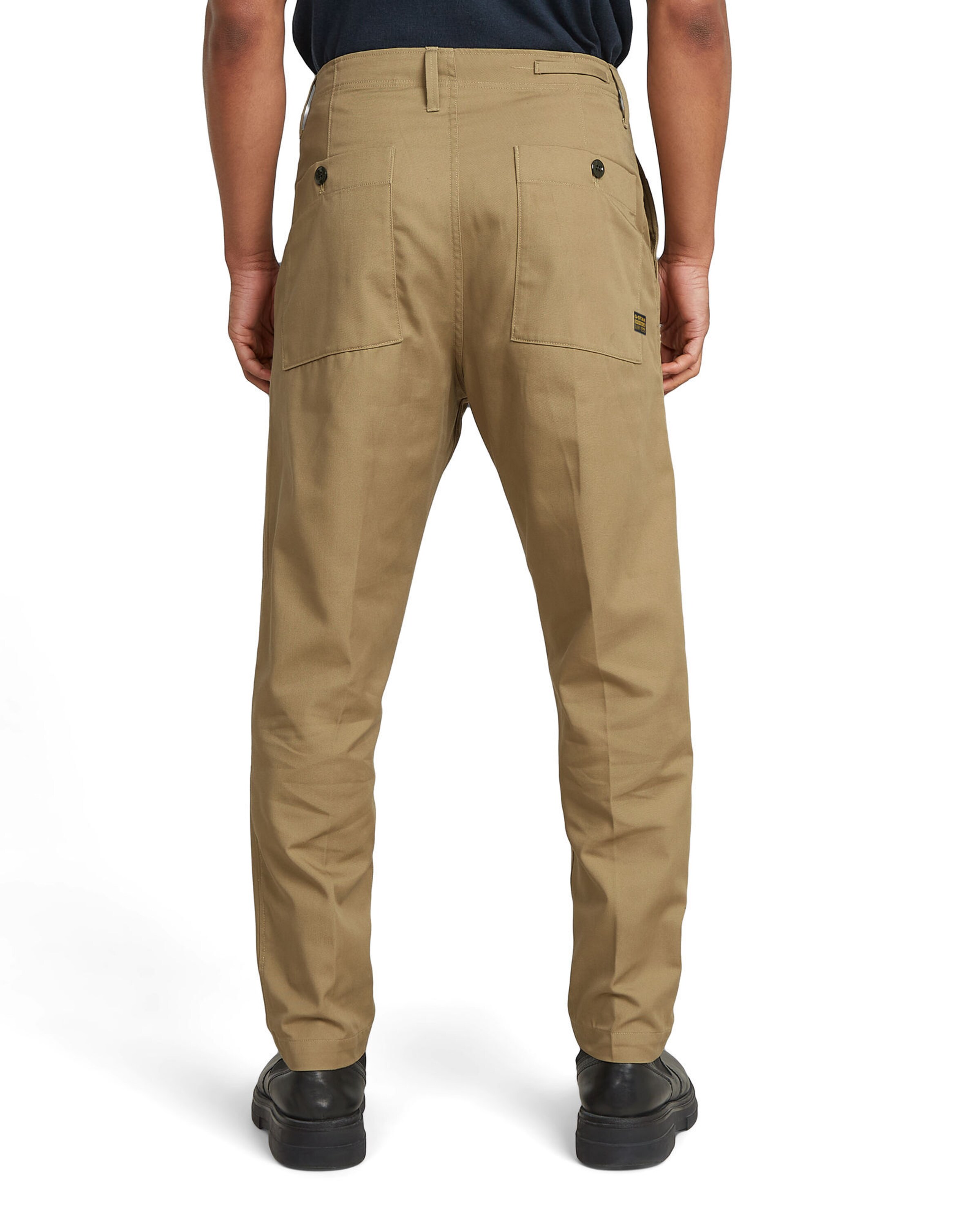 G-STAR Tapered Cargohose 'Pleated' in Braun