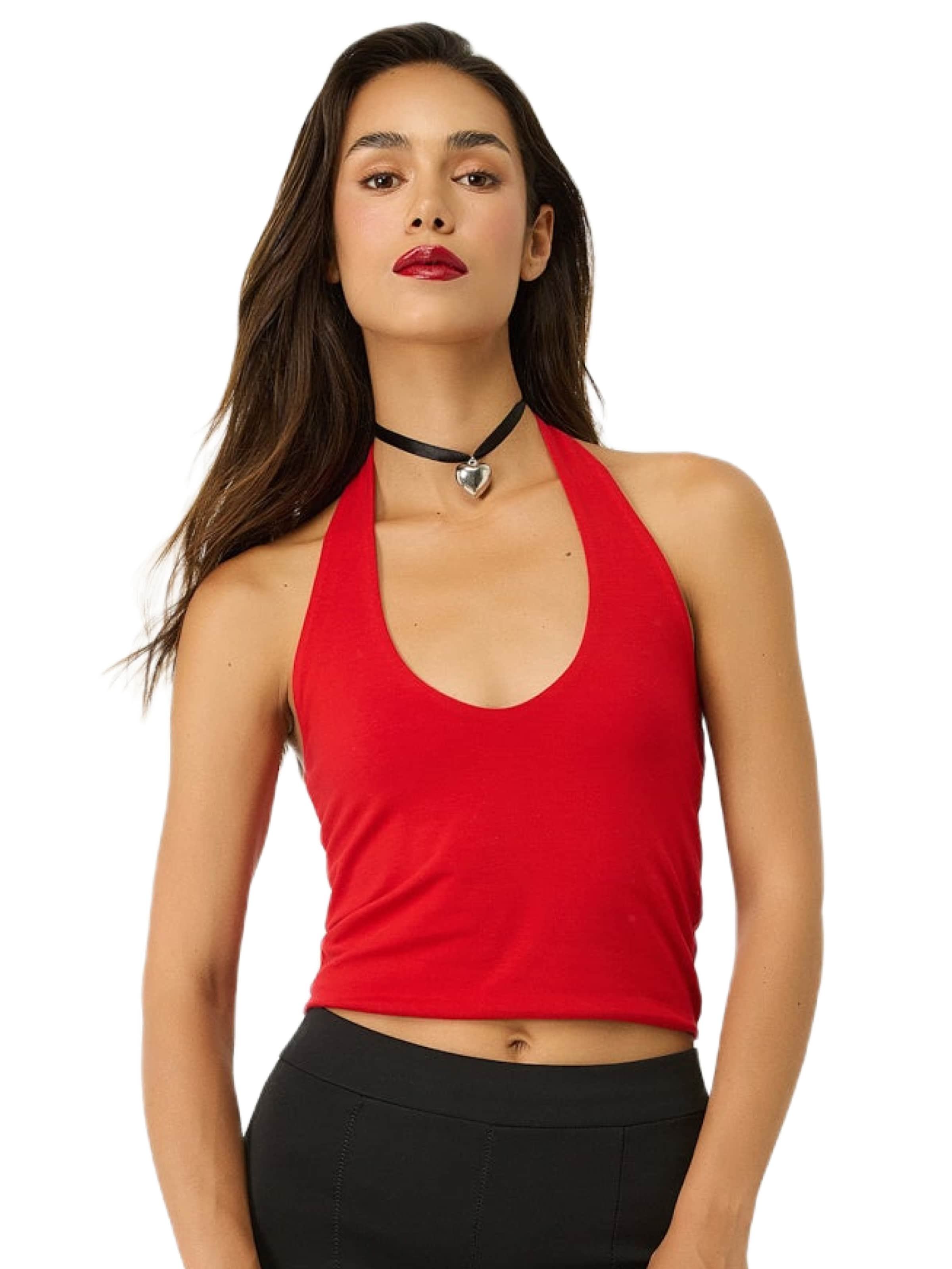No Matter What Top in Red: front