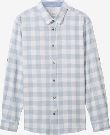 Coupe regular Chemise TOM TAILOR en bleu : devant