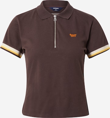 T-shirt Superdry en marron : devant