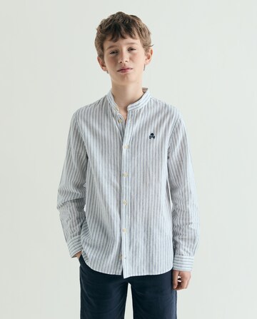 Scalpers Regular fit Overhemd 'Mao' in Blauw