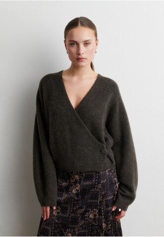 SECOND FEMALE Strickjacke 'Gabby' in Grün: Vorderseite