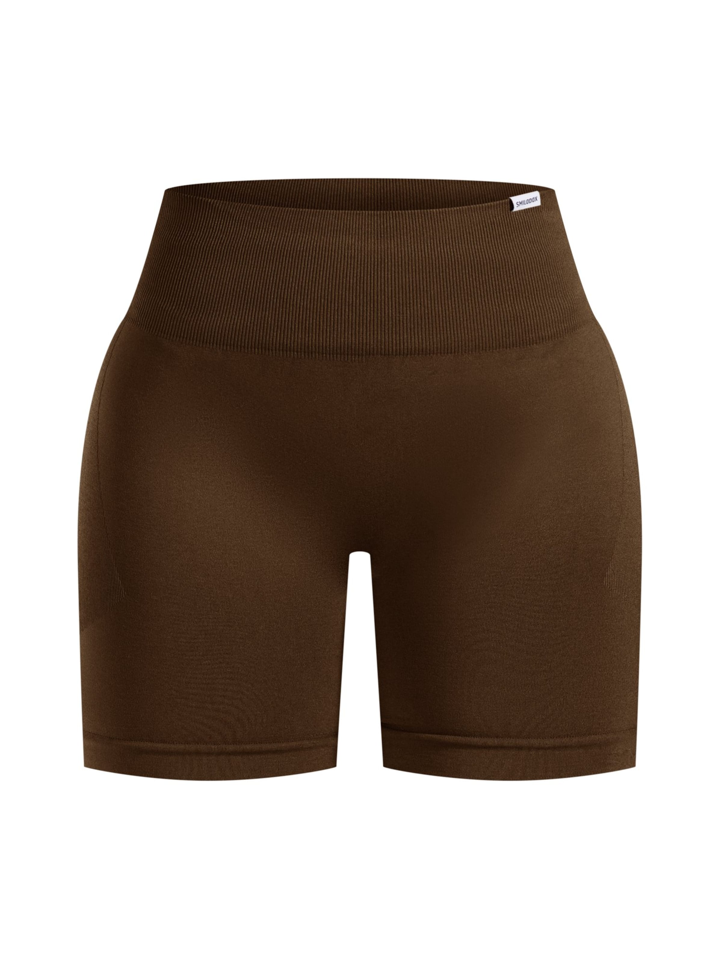 Smilodox Slimfit Shorts ' Edina ' in Braun: Vorderseite