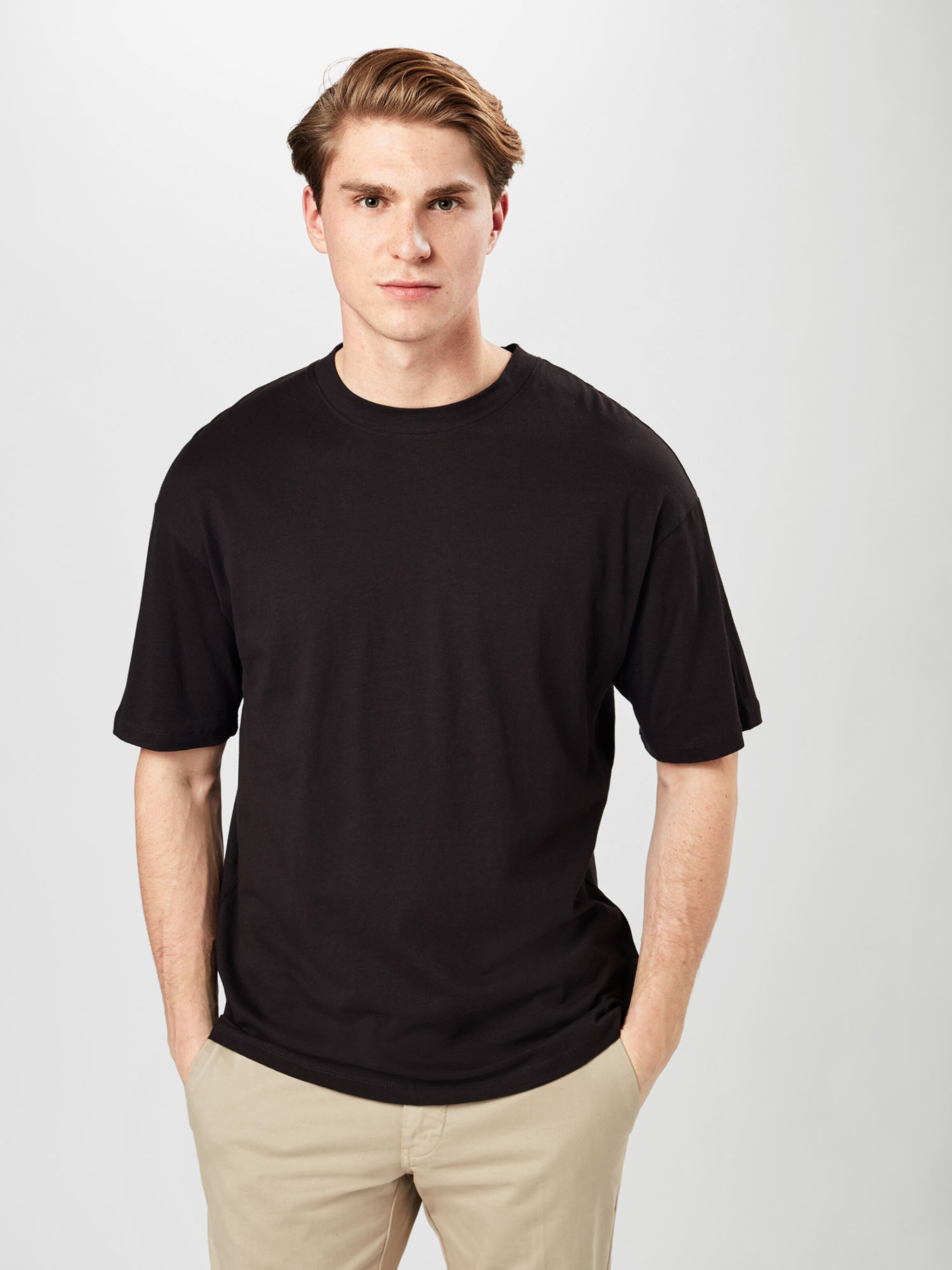 Männer Shirts JACK & JONES T-Shirt 'Brink' in Schwarz - QU42798