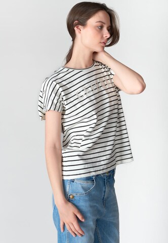 Le Temps Des Cerises T-Shirt 'LILAS' in Weiß