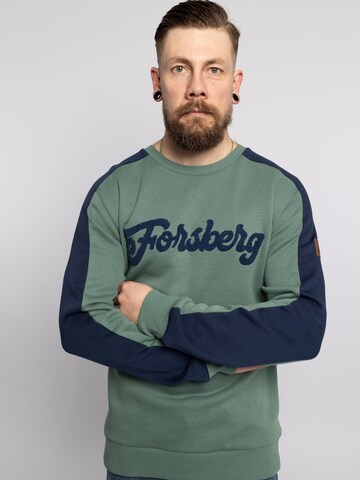 FORSBERG Sweatshirt 'mit Vintage Logo Sweatshirt' in Green