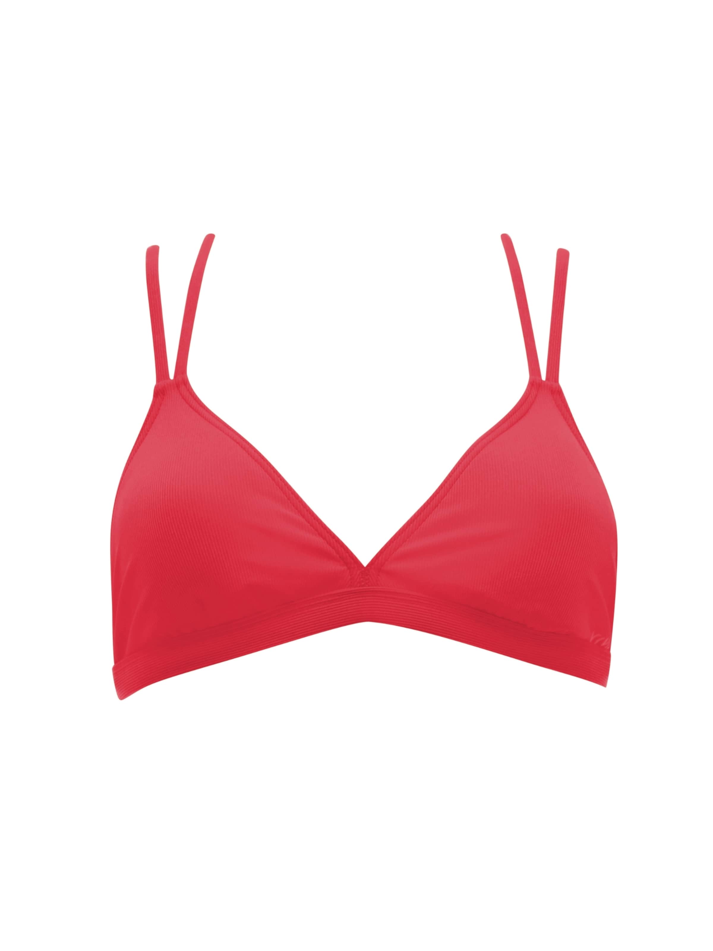 VIVID Сутиен с триъгълни чашки Горнище на бански 'Mix&Match' в червено: отпред