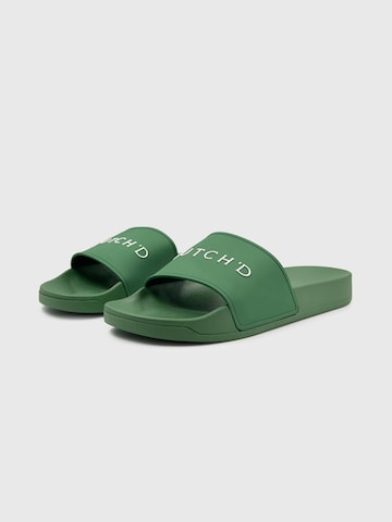 Dutch'D Beach & swim shoe 'Pool Slide' in Green: front