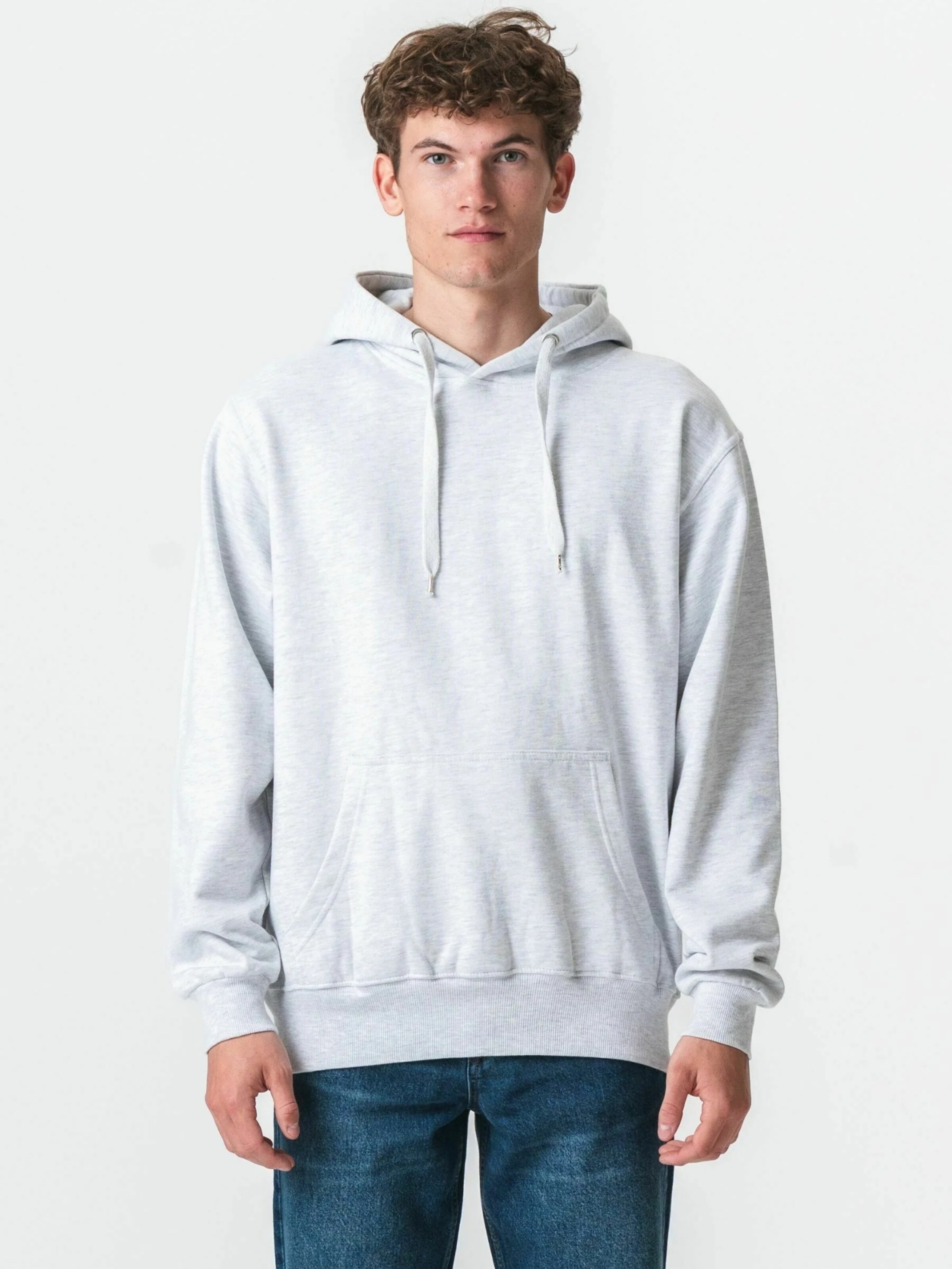 Pull-over ' Hoodie ' TEESHOPPEN en gris : devant