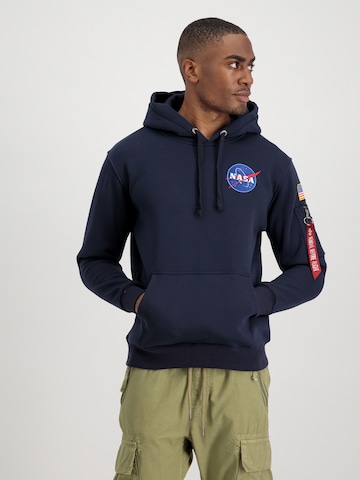 Sweat-shirt 'Space Shuttle' ALPHA INDUSTRIES en bleu : devant