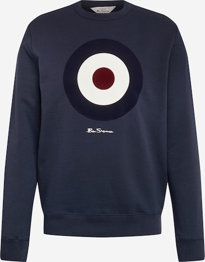 Ben Sherman Sweatshirt 'FLOCK TARGET' in de kleur Navy / Bordeaux / Wit, Productweergave