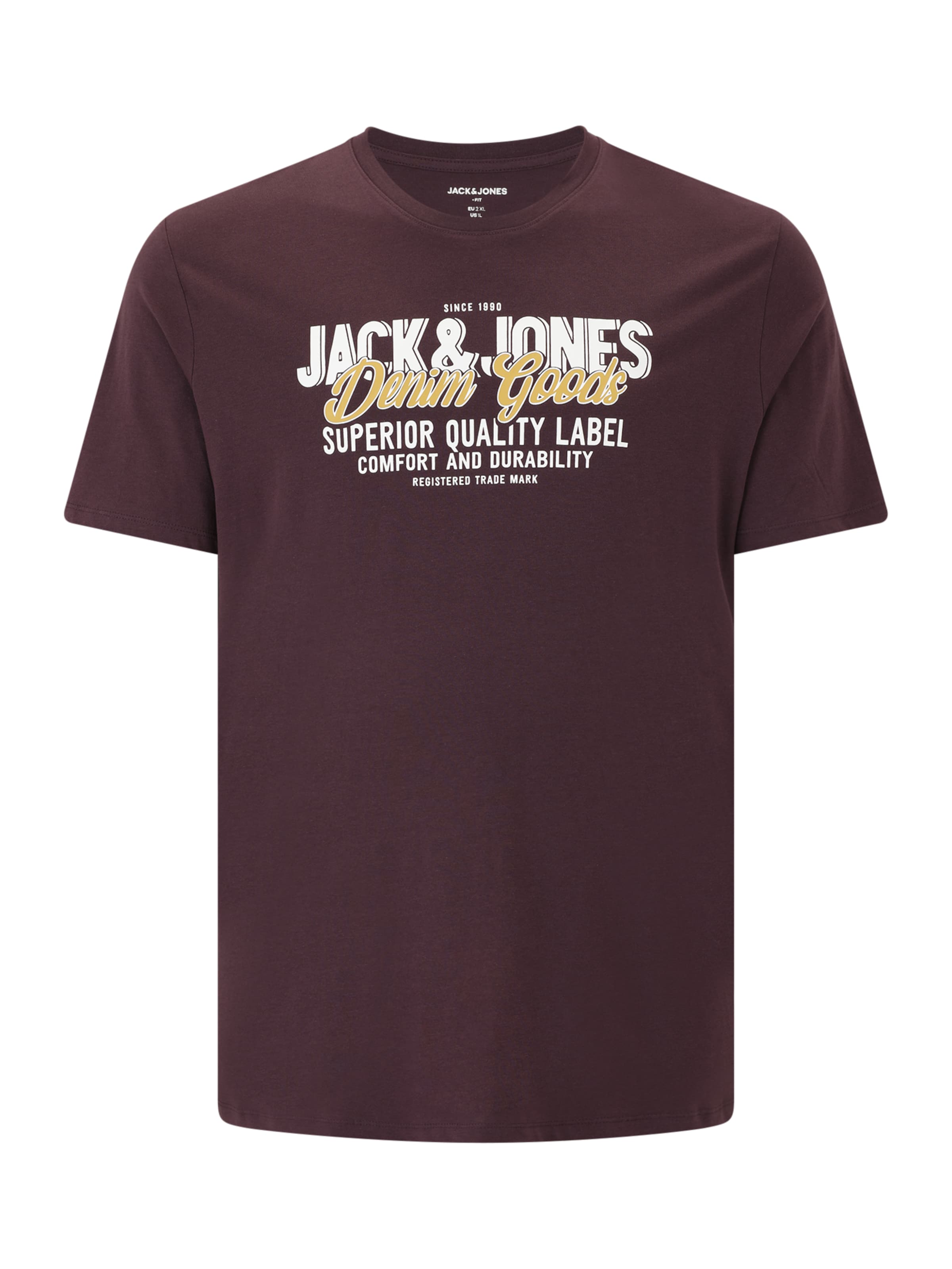 T-Shirt Jack & Jones Plus en violet : devant