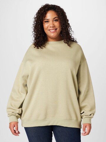 Sweat-shirt Nasty Gal Plus en vert : devant