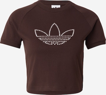 ruda ADIDAS ORIGINALS Marškinėliai 'STUDDED CALI': priekis