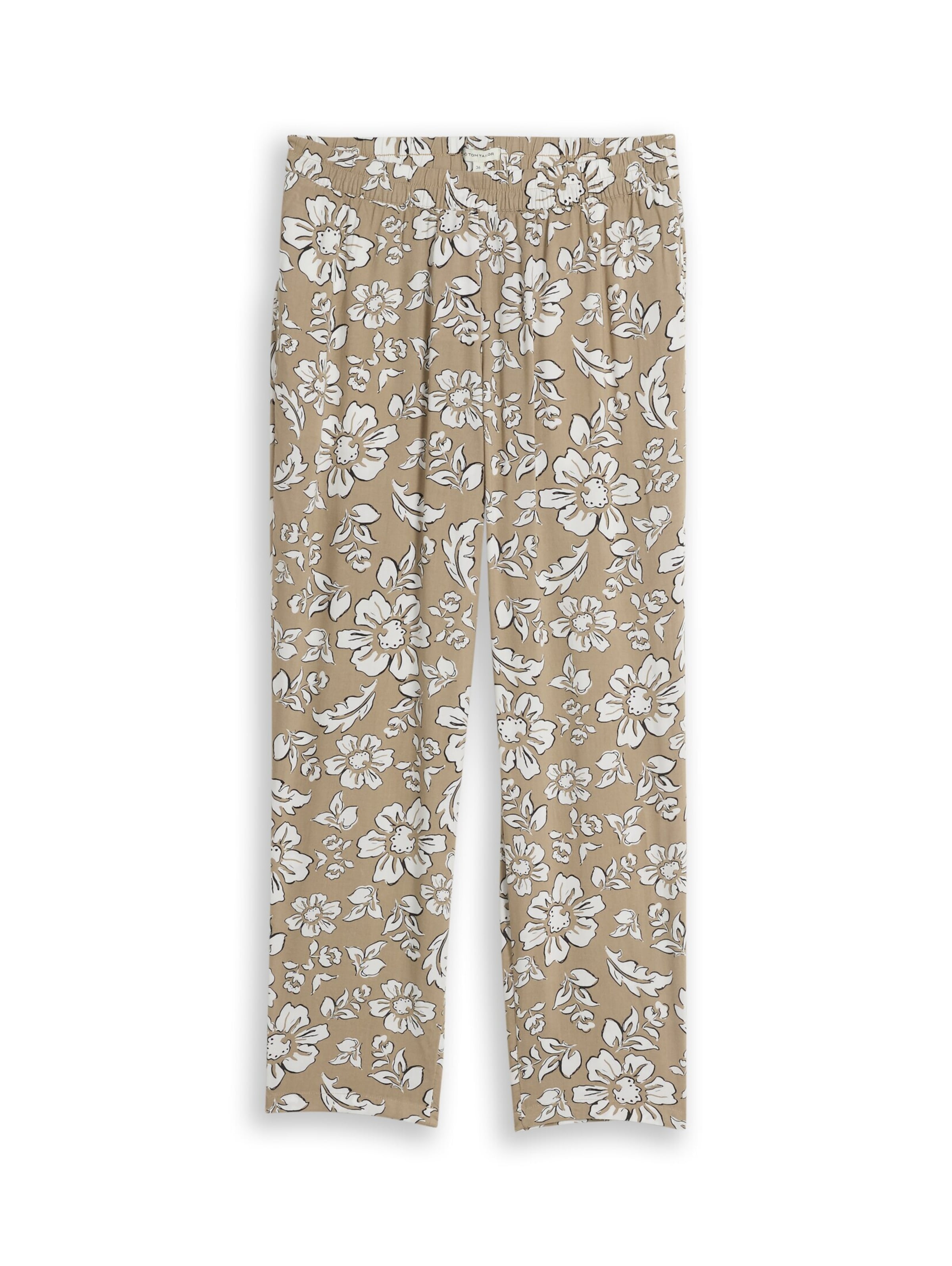 TOM TAILOR Loosefit Broek in Beige: voorkant
