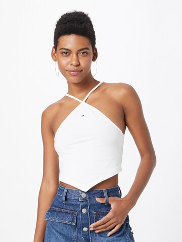 Tommy Jeans - Top en blanco: frente