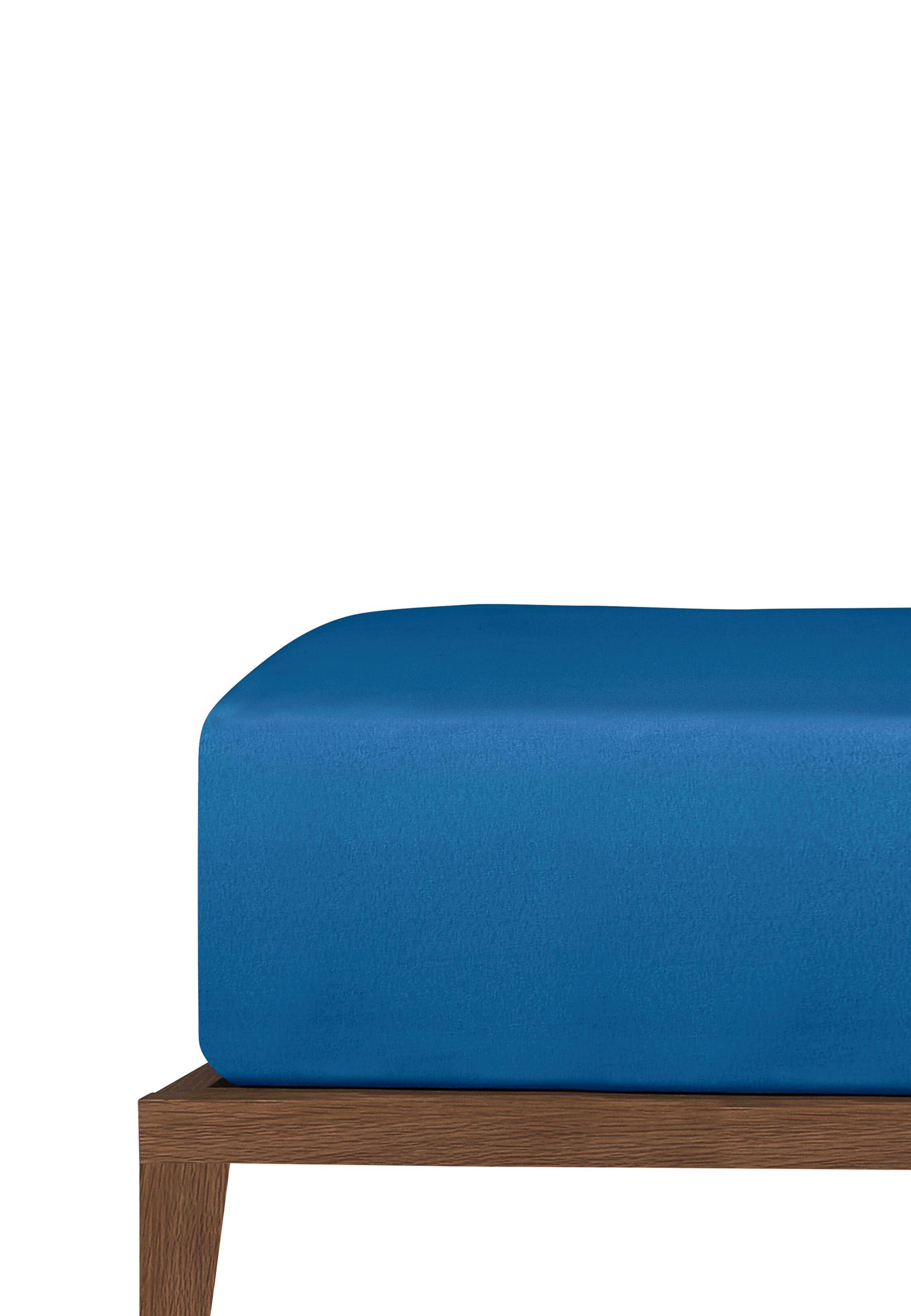 uncover by SCHIESSER Bed Sheet 'New Jersey' in Blue