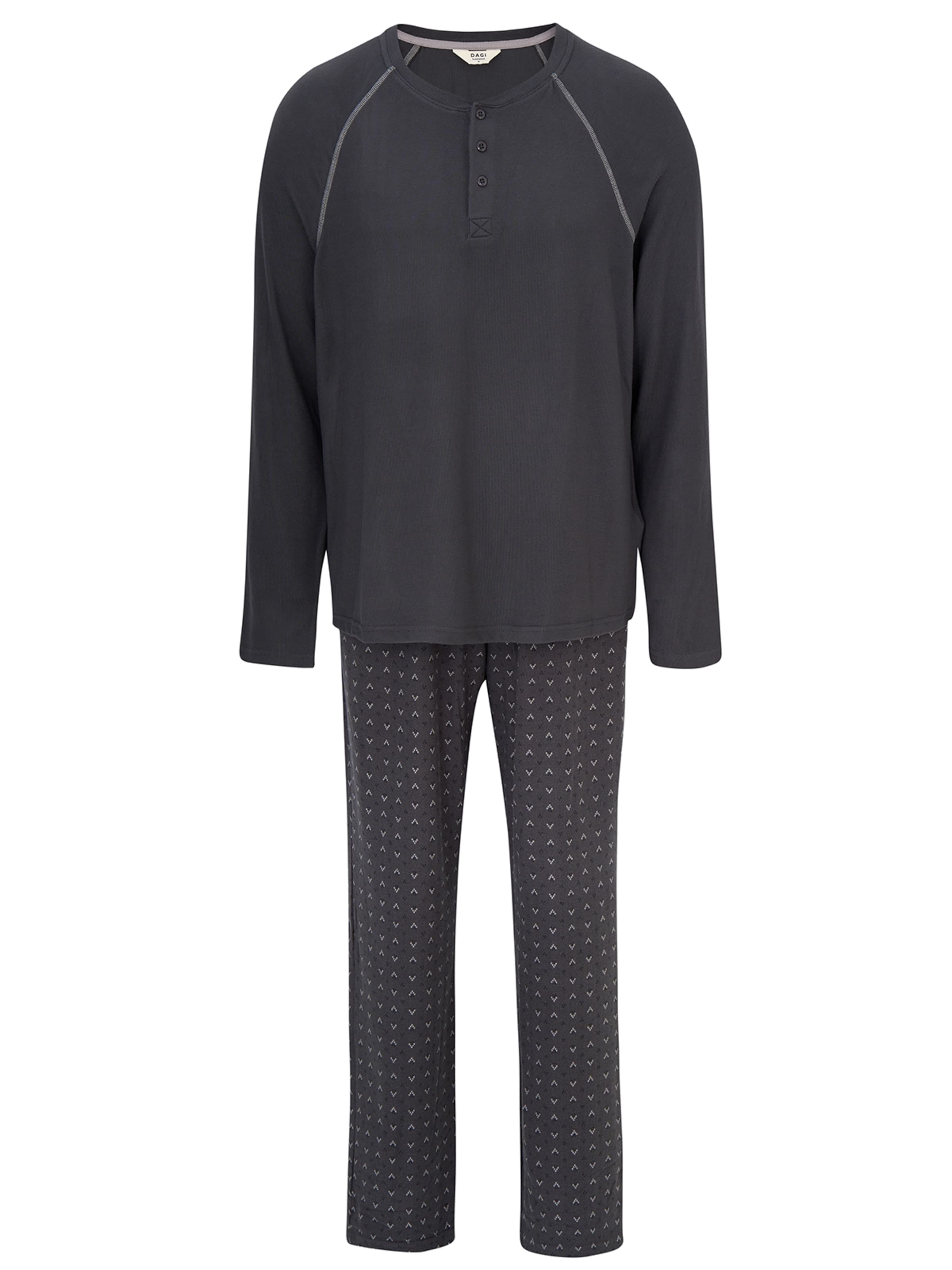 Dagi - Pijama largo en gris: frente