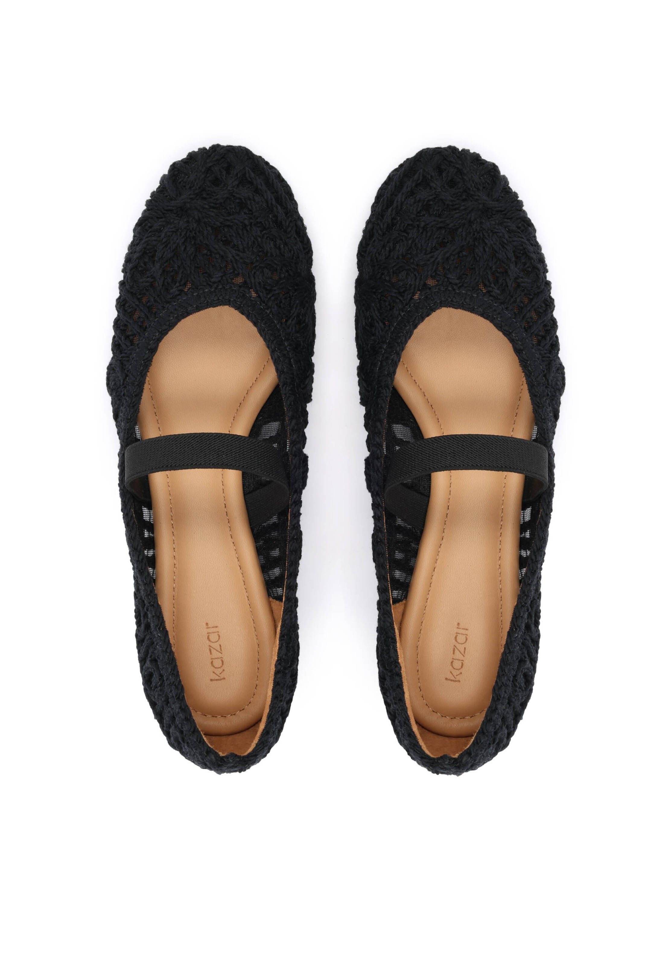 Ballerines à lanières Kazar en noir