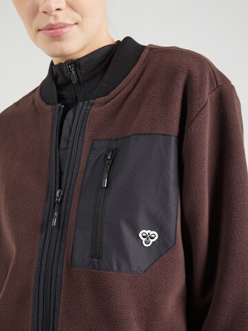 Hummel Athletic fleece jacket in Brown