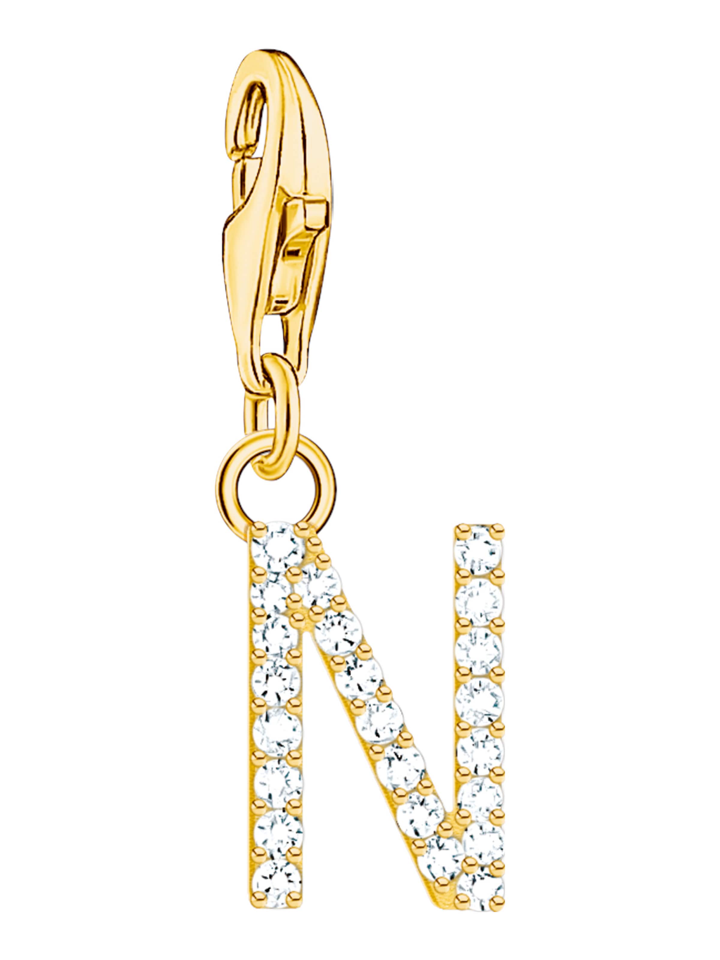Thomas Sabo Anhänger 'Buchstabe N' in Gold: Vorderseite