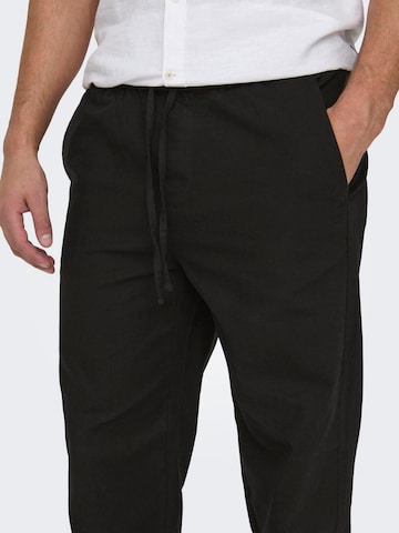 Only & Sons Loosefit Hose 'Sinus' in Schwarz