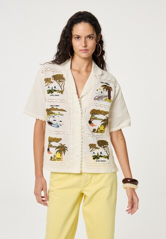 Fabienne Chapot Blouse in Beige: voorkant