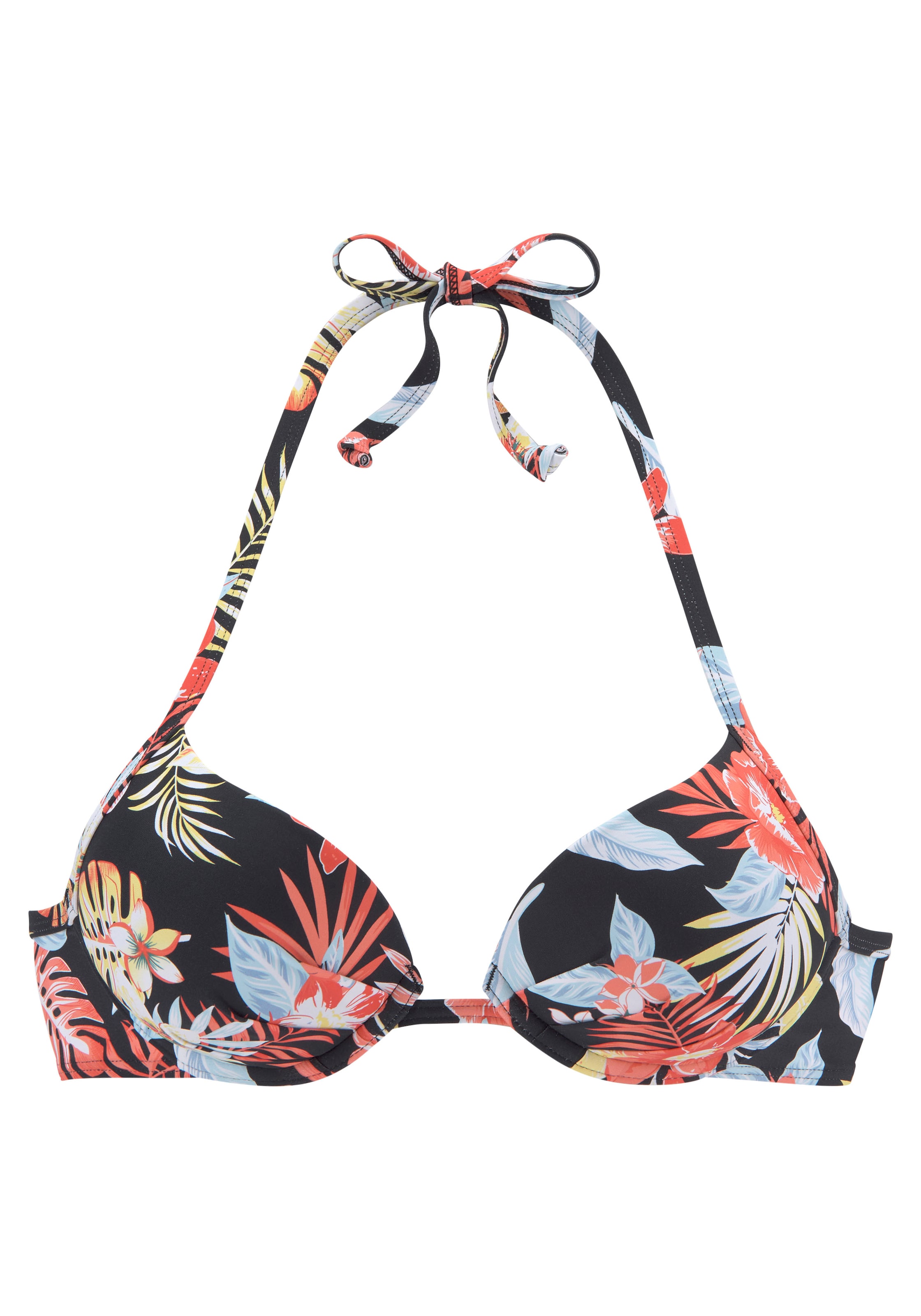 s.Oliver - Push-up Top de bikini en negro: frente