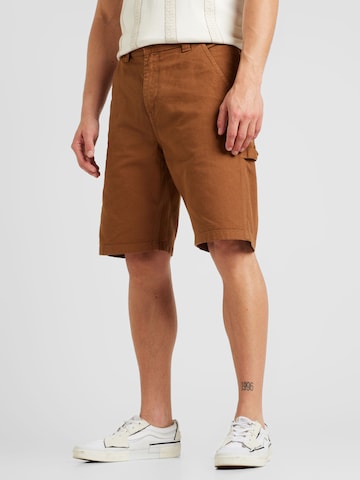 Loosefit Pantalon cargo Lee en marron : devant