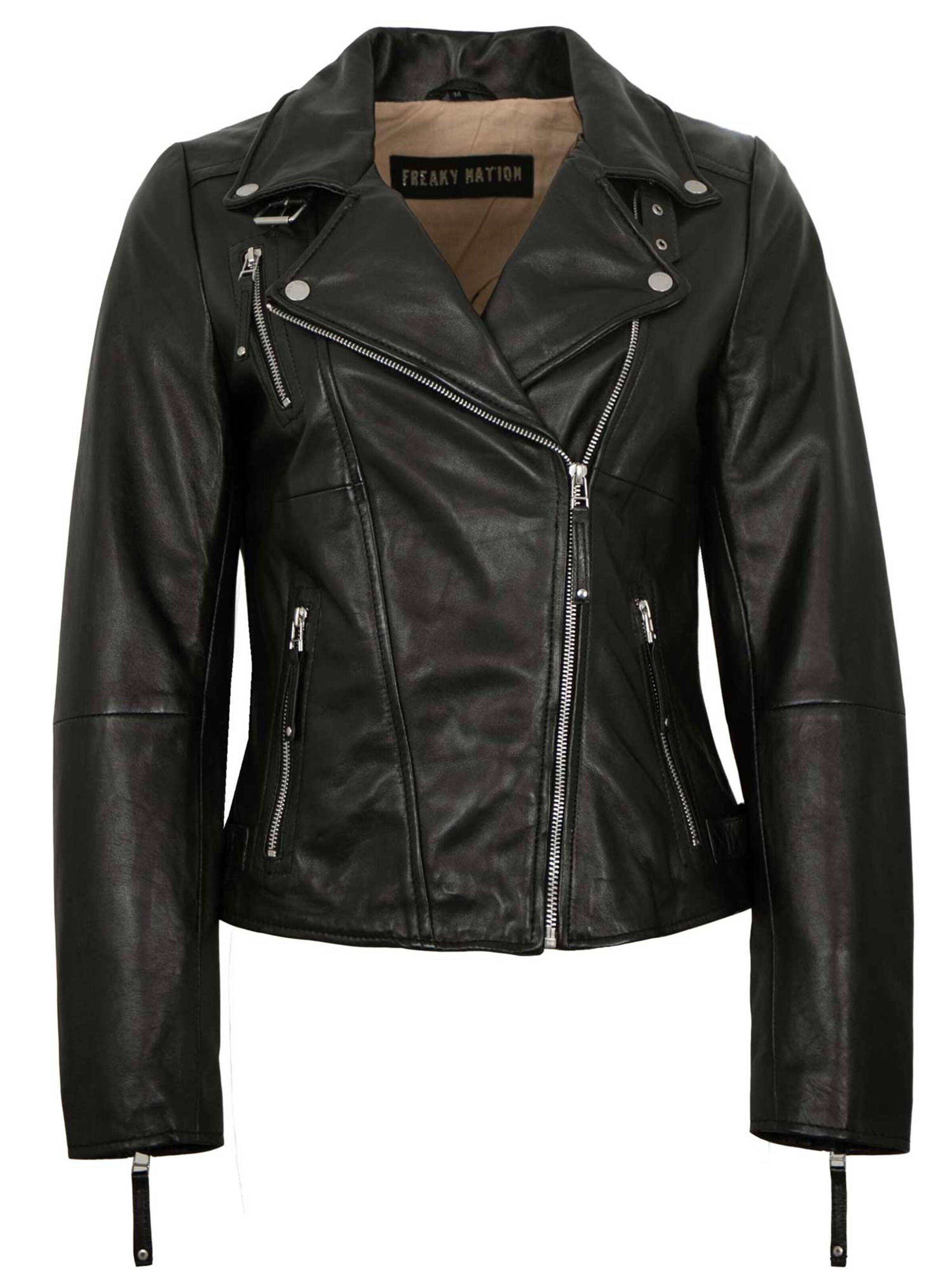 FREAKY NATION Overgangsjakke 'Biker Princess' i sort: forside
