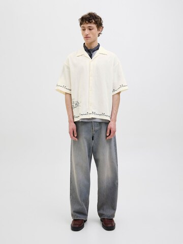 JACK & JONES Comfort fit Button Up Shirt in White