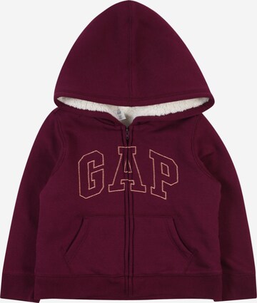 GAP - Sudadera con cremallera en lila: frente