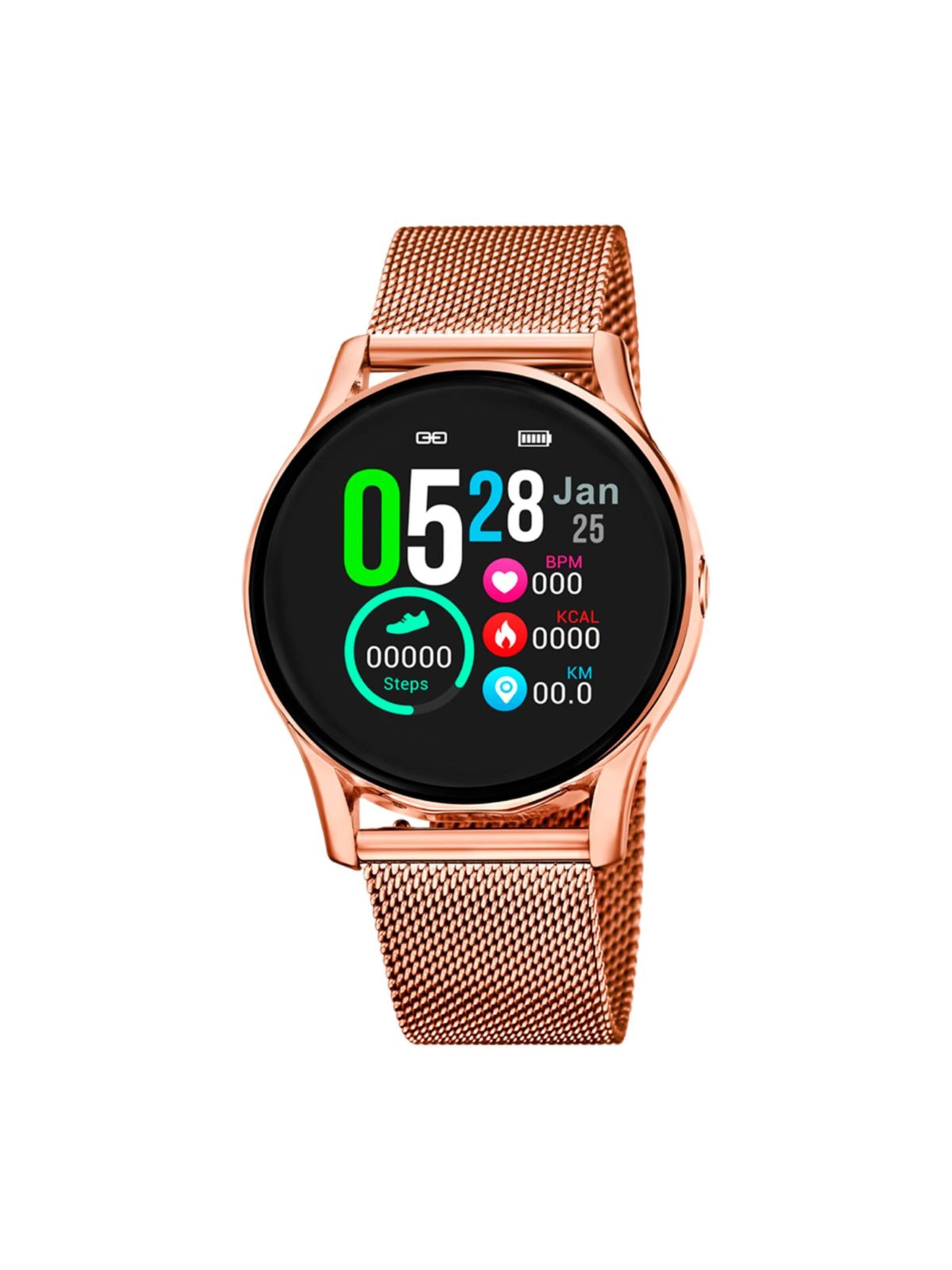 Montre digitale Lotus en or : devant