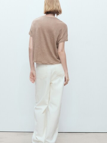 T-shirt 'LING' MANGO en marron