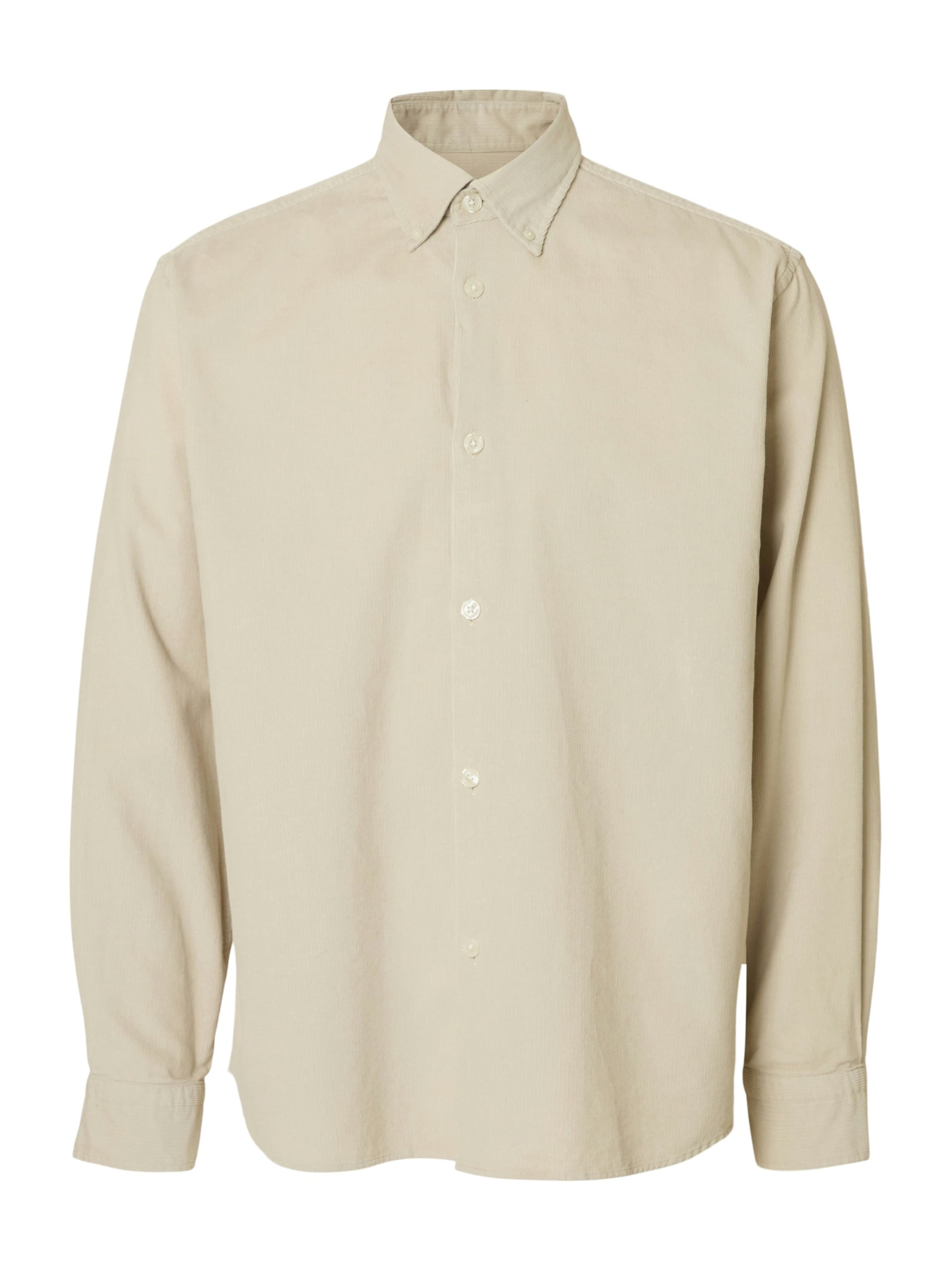 SELECTED Regular fit Button Up Shirt 'SLHDanni' in Grey: front