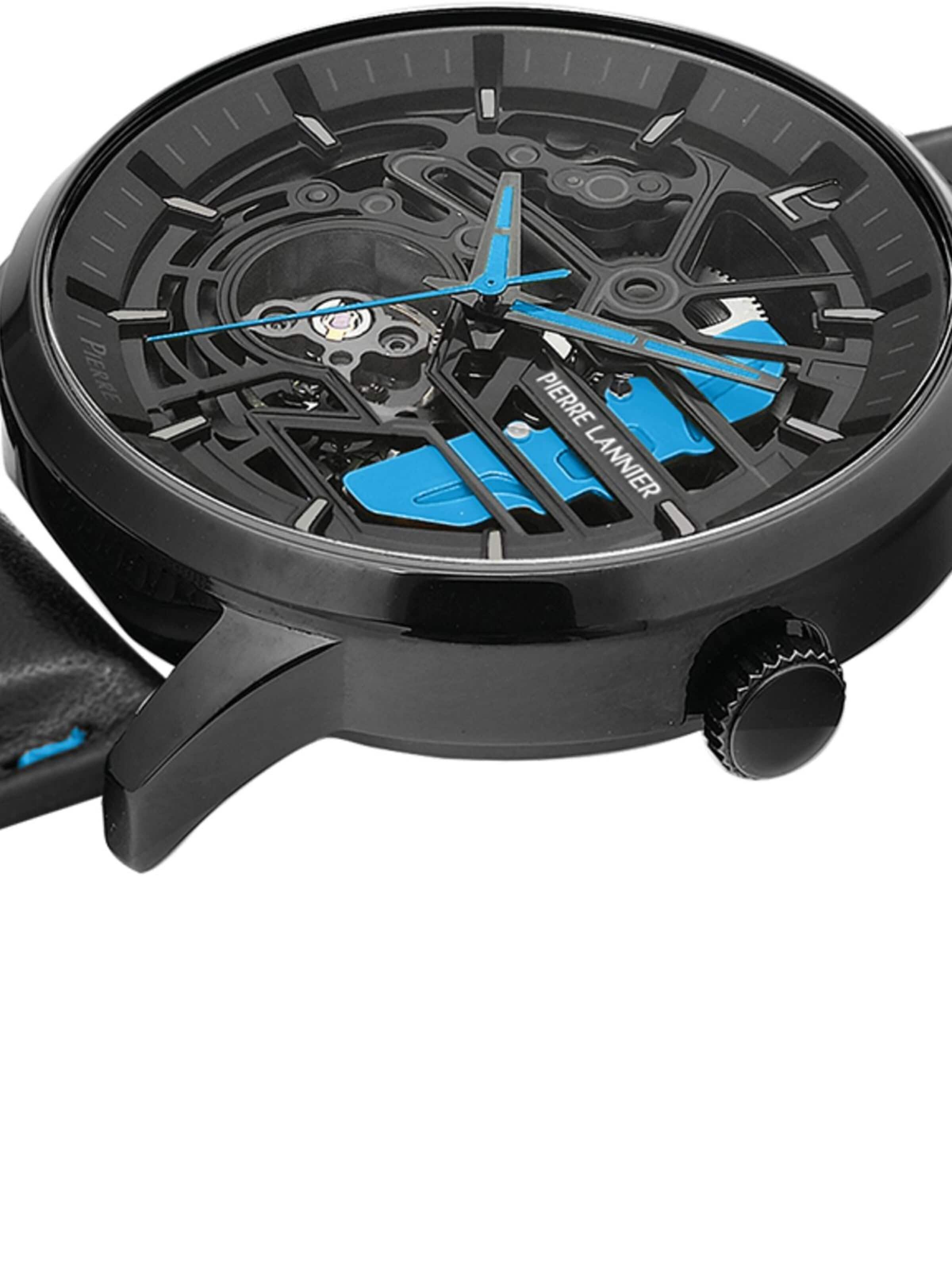 Pierre Lannier Analoog horloge 'Automatic watch Paddock' in Zwart