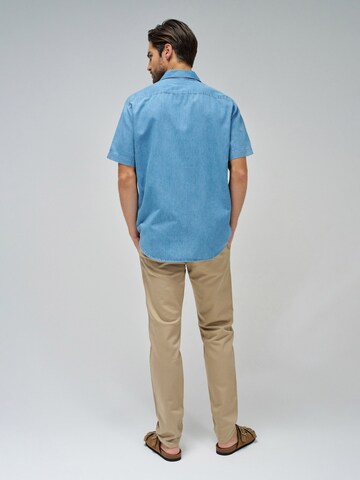Salsa Jeans Regular fit Overhemd 'Birmingham' in Blauw