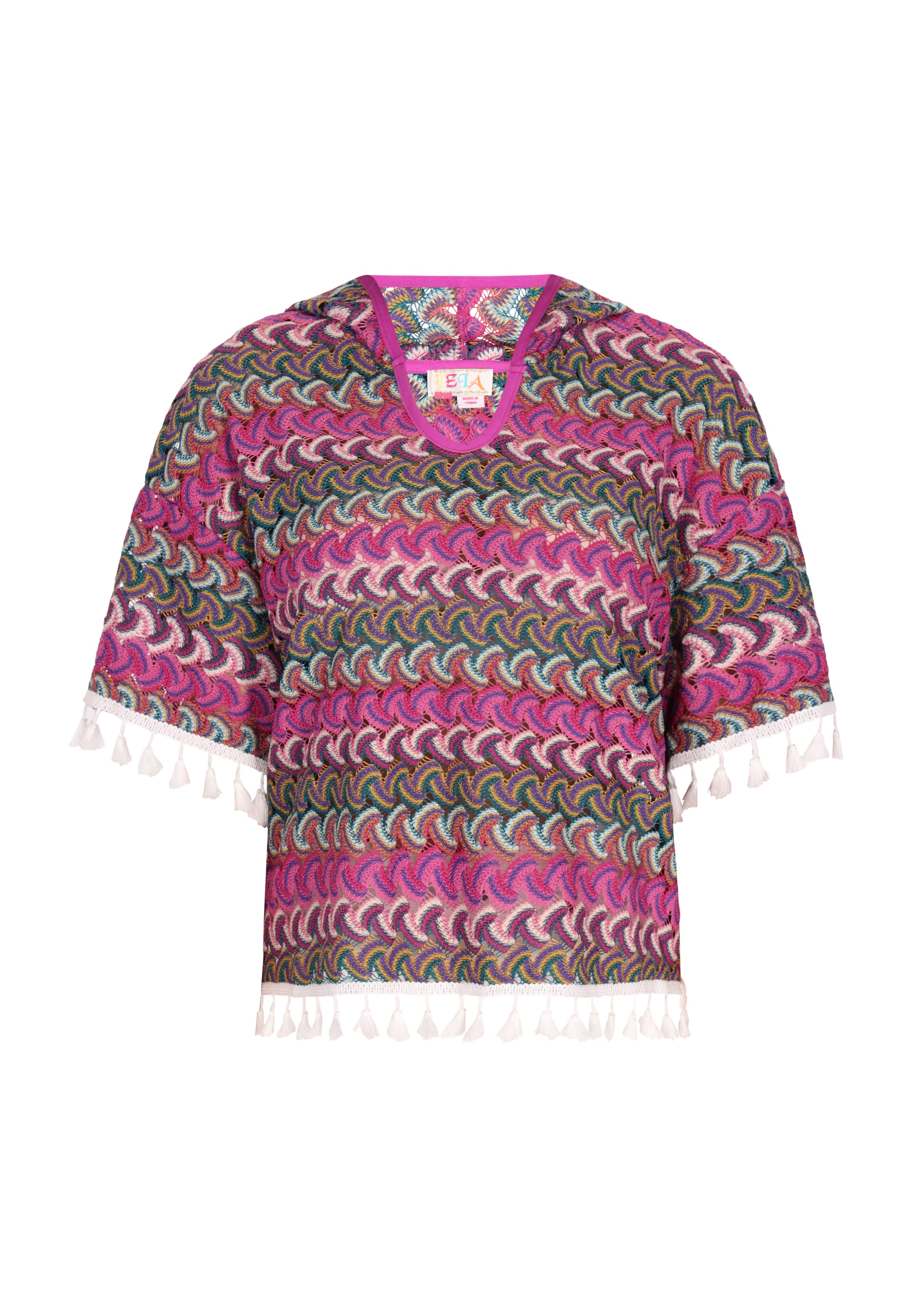 rozā IZIA T-Krekls: no priekšpuses