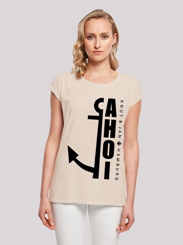 T-shirt F4NT4STIC en beige : devant