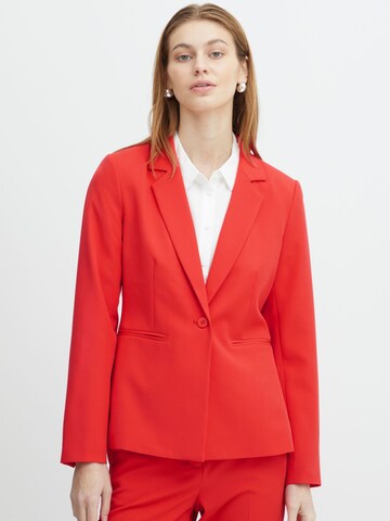ICHI - Slimfit Blazer 'Lexi' em vermelho: frente