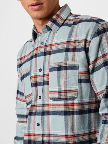 TOM TAILOR Comfort fit Button Up Shirt in Blue