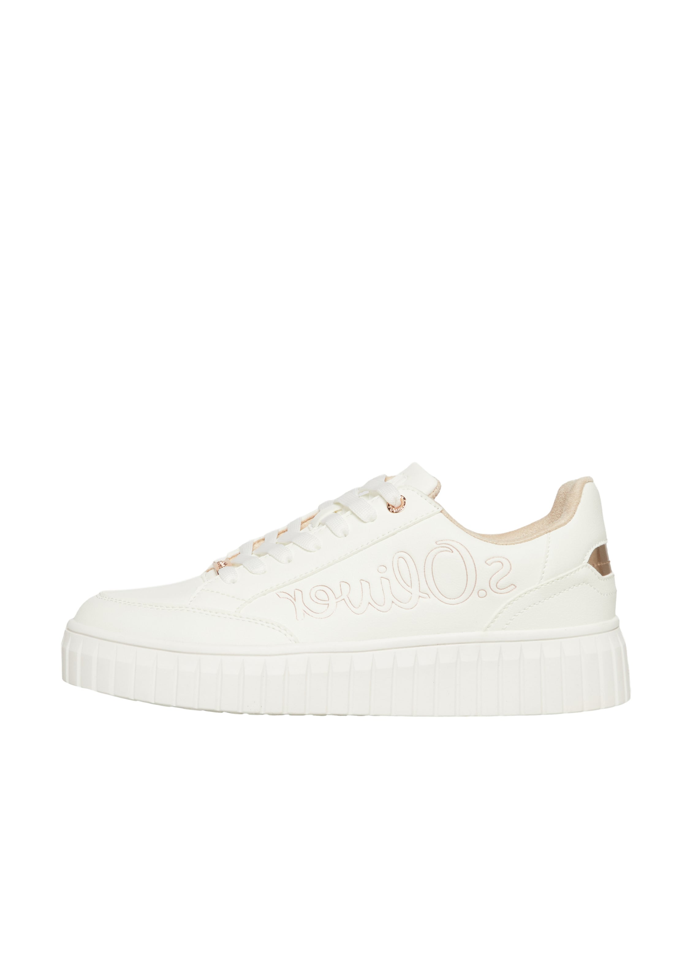 s.Oliver Platform trainers in White: front