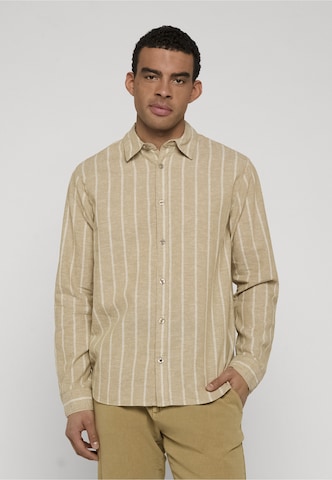 INDICODE JEANS Regular Fit Hemd 'Tryp' in Beige: Vorderseite