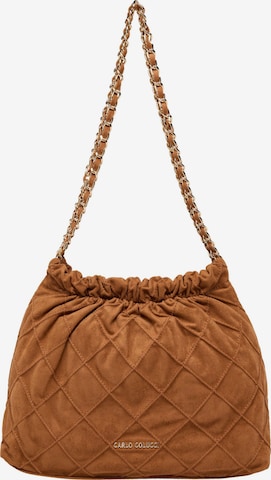 Sac bandoulière Carlo Colucci en bronze : devant
