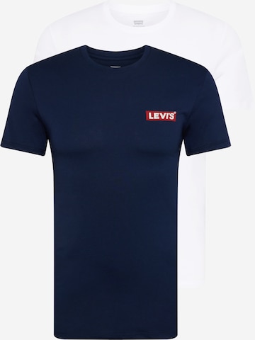 LEVI'S ® Shirt '2Pk Crewneck Graphic' in Blauw: voorkant