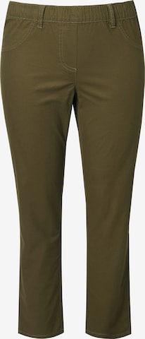 Ulla Popken Slimfit Farkkuleggingsit värissä vihreä: etupuoli