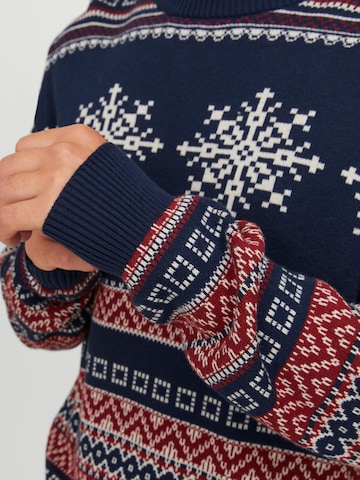 JACK & JONES Trui 'SNOWBALL' in Blauw