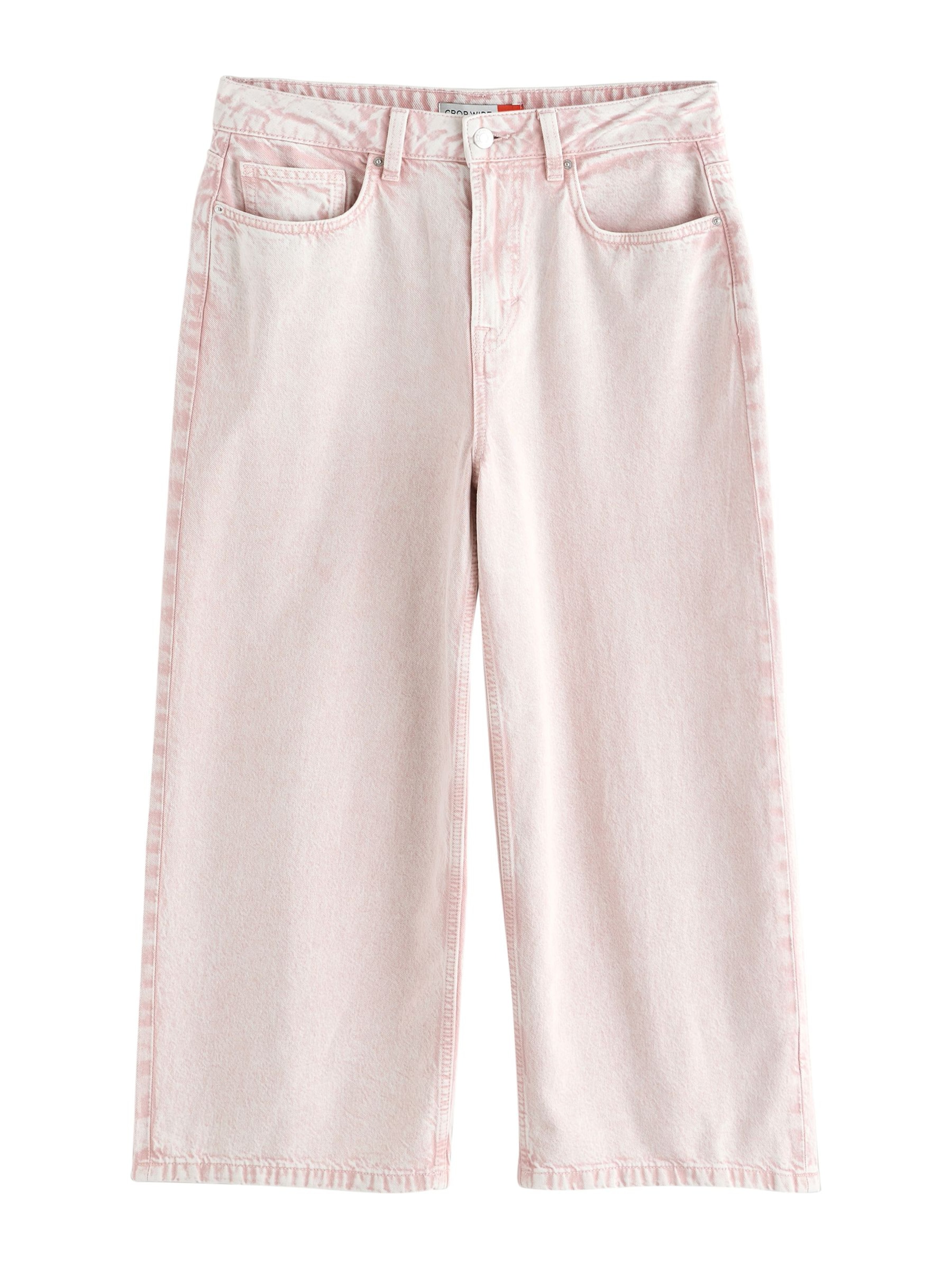 Next Wide leg Jeans in Roze: voorkant