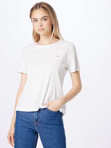 T-shirt Tommy Jeans en blanc : devant