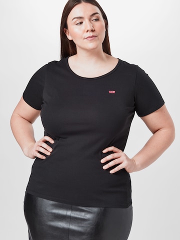 Levi's® Plus Shirt 'The Perfect Tee - 2 Pack' in Black: front
